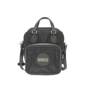 GUCCI Authentic Black Leather Shoulder Bag